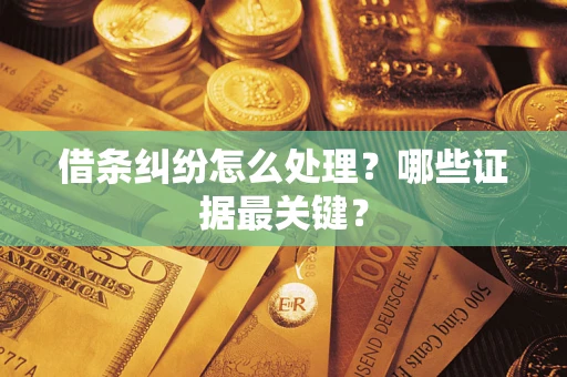 北京借条纠纷怎么处理？哪些证据最关键？