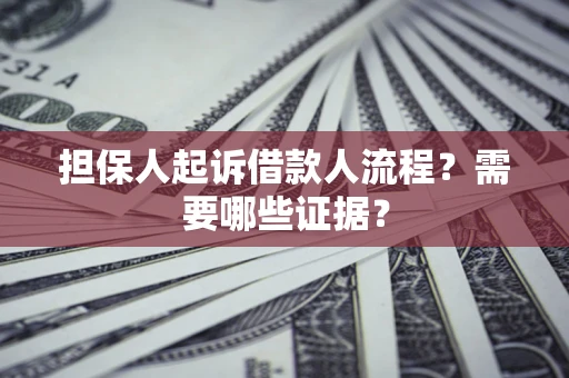 北京担保人起诉借款人流程?需要哪些证据? 北京担保人起诉借款人流程?需要哪些证据?