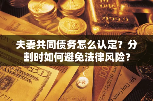 北京夫妻共同债务怎么认定？分割时如何避免法律风险？